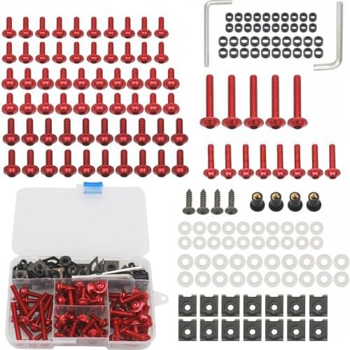 Motorcycle CNC Aluminum Alloy Full Fairing Bolt Kit For Yamaha Kawasaki Honda B.M.W Suzuki Universal Screw 177 / Set