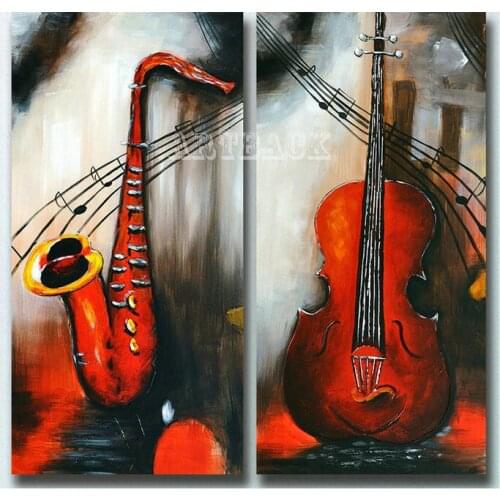 Music horn violin icon diamond painting two-piece diy 5d full square diamond embroidery 3d rhinestone home decoration