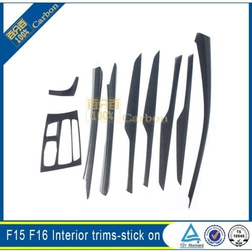 Real Carbon Fiber Material Car Accessories Interior Trims Cover For BMW X5 X6
