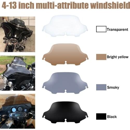 4.5"-10.5" Wave Windshield Fairing Windscreen For Harley Electra Street Glide FLHX Touring