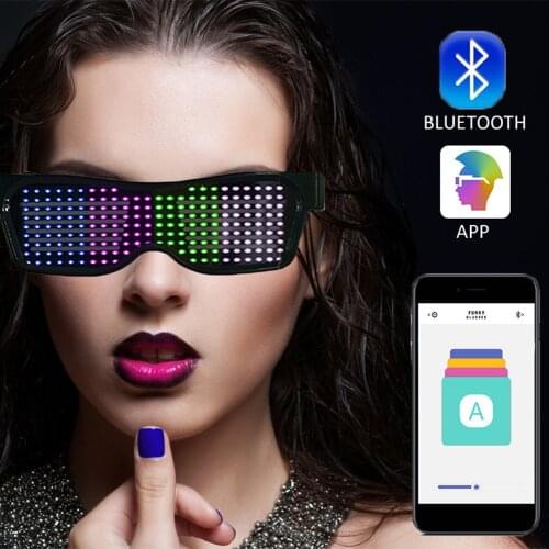 Practical LED Glowing Glasses Decoration Collection Christmas Multicolor Plastic APP Small Durable Funny