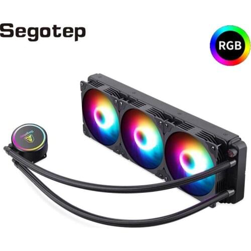 Segotep CPU Water Cooling AIO PC Equipped with 3 120mm RGB Fans Cooler Radiator PC Cooler Heatsink For Intel LGA 2066 AMD AM4