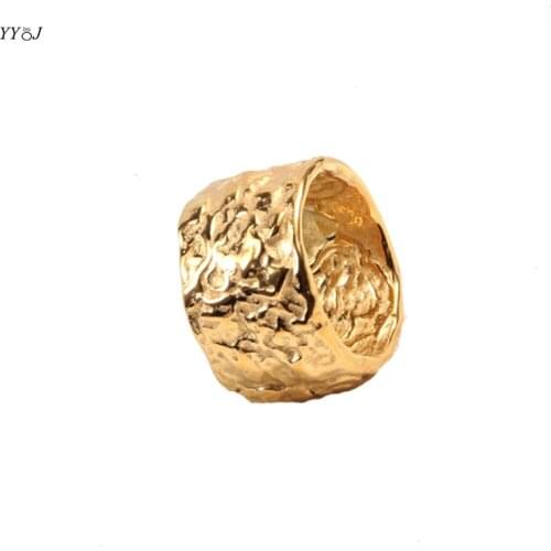Meteorolite hammered wide band rings gold stainless steel rings for women 2021 thumb free tarnish wholesale items 2021
