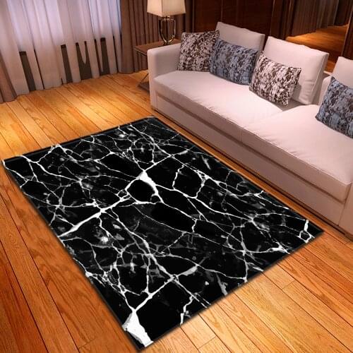 Modern 3D Marble Living Room Carpet Kids Room Large Carpet Home Non-slip Children Rug Bedroom Decoration Floor Bedside Mats