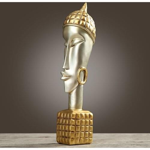 Modern Art Home Decor Abstract Resin Portrait Figurine Statue Sculpture Ornaments Table Top Wine Cabinet Nordic Decoration Home