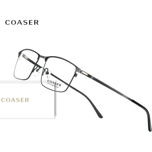 Titanium Glasses Frame Men Super Lighter Square Business Eyeglasses Reading Optical Prescription Eyewear Brand Design Spectacle