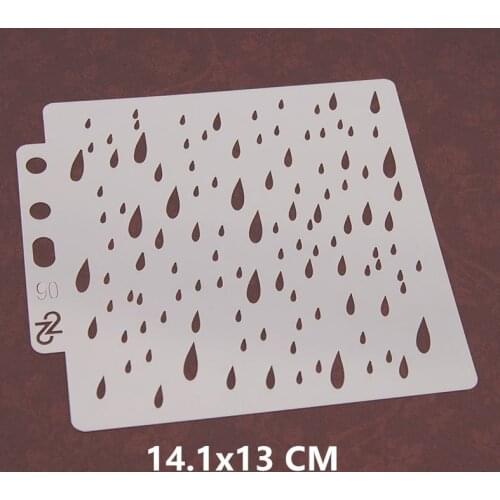 Water Droplets Layering Stencils Wall Painting Embossing DIY Scrapbooking Album Crafts Drawing Board Decor Stamping Template