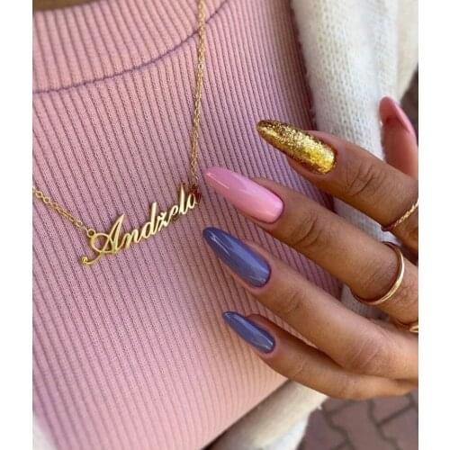 Noelia Custom Name Necklace Personalized Nameplate Bridesmaid Gift Stainless Steel Necklace Fashion Custom Letter Necklace