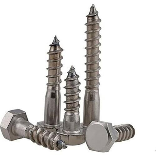 Hex Hexagon Head Screws A2 Stainless Steel Self Tapping Wood Screw M6 M8 M10 M12