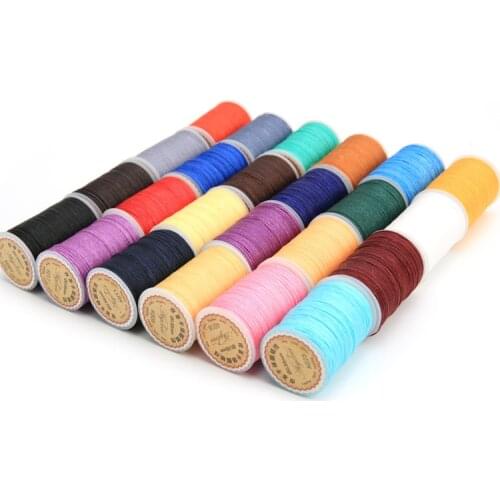 25 Color 0.45/0.55/0.65mm Leather Crafts DIY Hand Sewing Wax Thread Leather Multi-strand Woven Round Wax Thread Leather Craft