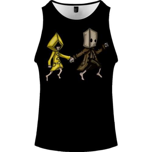 Game Little Nightmares Vest Men Sports Vest Horror Adventure Game 3D Print Fashion O-Neck Summer Vest Harajuku Women Tops