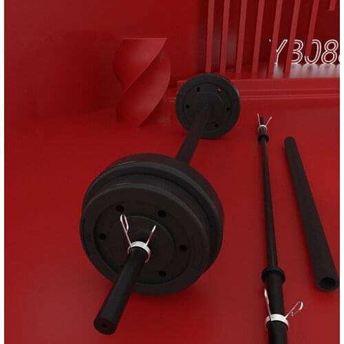 1.8m steel barbell gym weightlifting dumbbell bar ladies aerobics squat straight barbell dumbbell dual-use