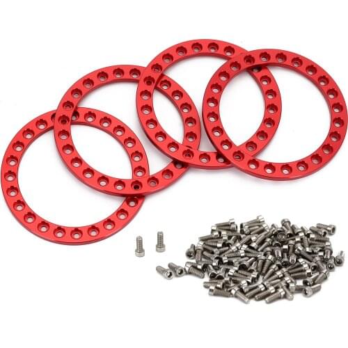 1.9inch 4PCS CNC Anodized Beadlcok Wheel Outer Ring for 1/10 RC Crawler Axial SCX10 90046 TRAXXAS TRX4 Wheel Rim Part