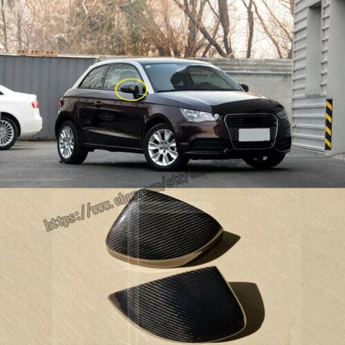 For Audi A1 2011-2018 Real carbon fiber Side Rearview Mirror Cover Trim 2pcs