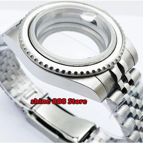 43mm transparent case sapphire glass fit ETA2836 NH35 NH36 Miyota 8205 8215 821A Mingzhu DG 2813 3804 movement