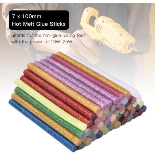 60pcs/set 12 Colors Hot Melt Adhesive Glue Stick 7 X 100mm DIY Hot Glue Stick For Electric Glue Gun Craft Repair