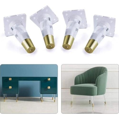 Acrylic furniture leveling Feet Strong Plastic Support Legs for Coffee tea bar Stool chair TV Cabinet Replacement parts