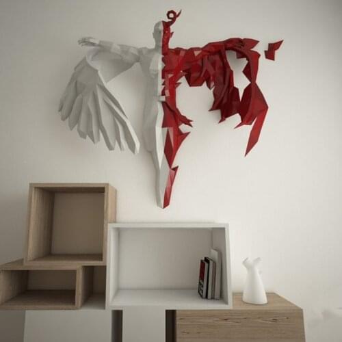 Angel Papercraft DIY 3D Paper Model FanArt Low Poly Sculpture Pepakura Manualidad Home Wall Hangings Decoration Handmade Jigsaw