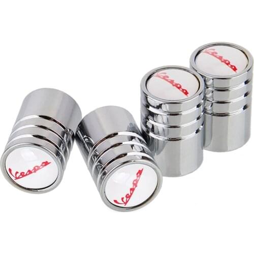 Car Accessories Auto Wheel Tire Valve Stem Caps Rim Sticker for Vespa Gilera Derbi Guzzi Aprilia GTS300 946 Piaggio Primavera