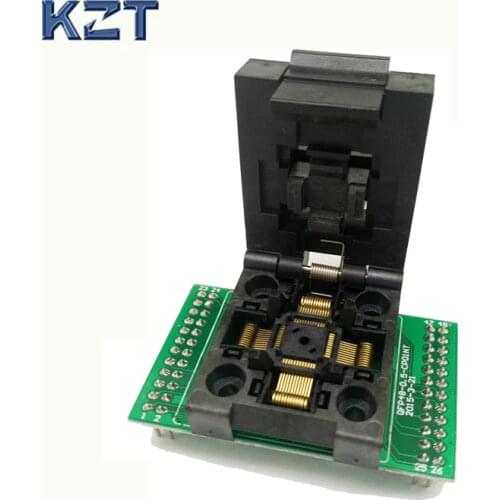 Free shipping QFP48 to Dip 48 Clamshell test socket with single PCB board Pin Pitch 0.5mm life Span 15000 times forTQFP48,LQFP48