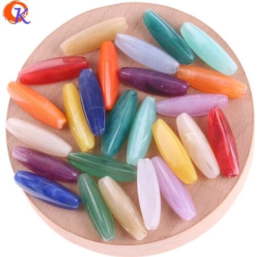 Cordial Design 400pcs/lot 9*28MM Jewelry Accessories Oval Shape Acrylic Bead Marble Effect Beads For Hand Made Jewelry Making