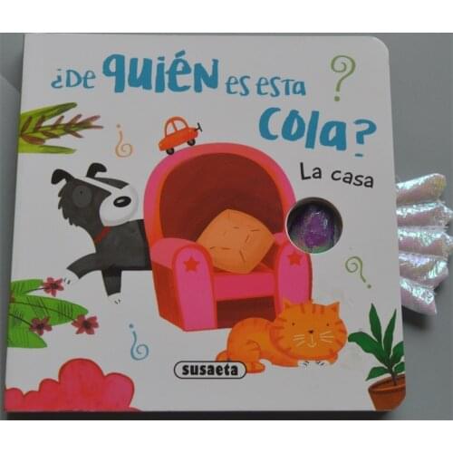 Parent Child Kids Baby Spanish Book Early Education Enlightenment Cute 3D Picture Learning Reading Cardboard Book Age 1 -3