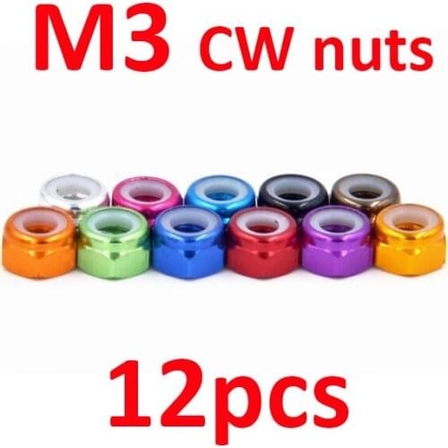 Free Shipping 12pcs M3 CW Aluminum alloy flange nuts for DIY Model