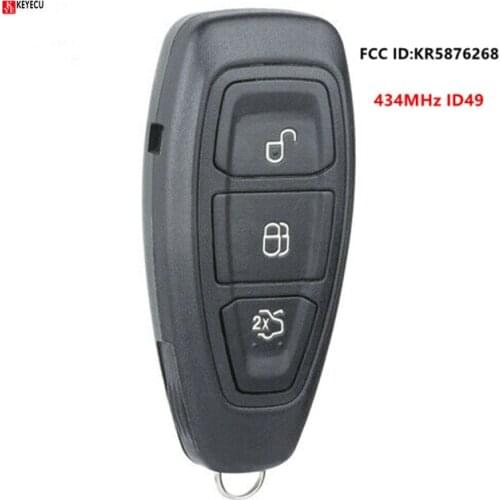 Keyecu New Intelligent Remote Key 434MHz ID49 for Ford Focus C-Max Grand C-Max Mondeo 2015 2016 2017 2018 year FCC:KR5876268