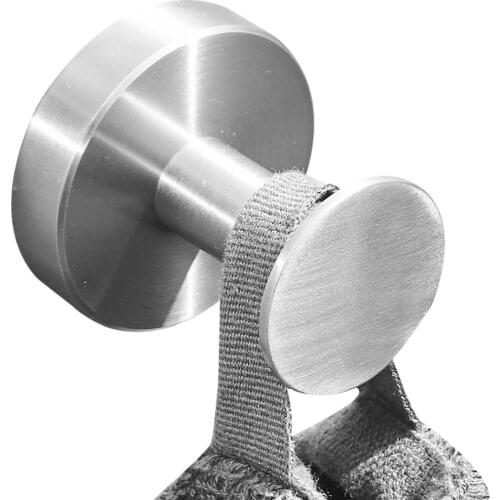 Leyden Coat Hook SUS 304 Stainless Steel, Single Round Brushed Finish Robe Towel Hanger Heavy Duty for Bathroom