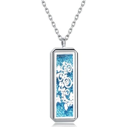 Flower Vine Aroma Locket Pendant Jewelry Fine Stainless Steel Fashion Aromatherapy Perfume Essential Oil Locket Necklace