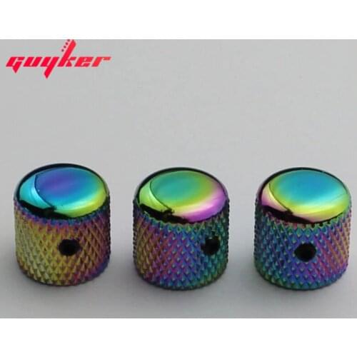 Dome Metal Chameleon Rainbow Knob For Electric Guitar Bass
