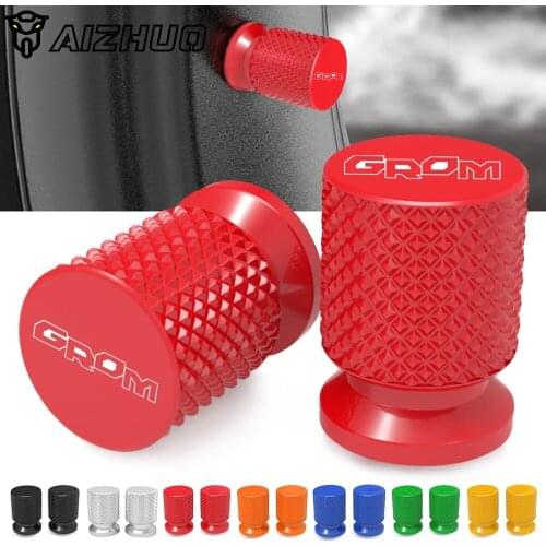 Motorcycle CNC MSX 125 Tire Valve Wheel Tyre Valve Air Port Cover Cap FOR HONDA GROM MSX125 2014-2017 GROM LOGO Accessories