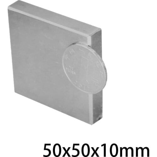1/2/3/5PCS 50x50x10 Big Thick Quadrate Permanent Magnets 50*50 mm Neodymium Magnet N35 50x50x10mm Strong Magnetic 50*50*10 mm