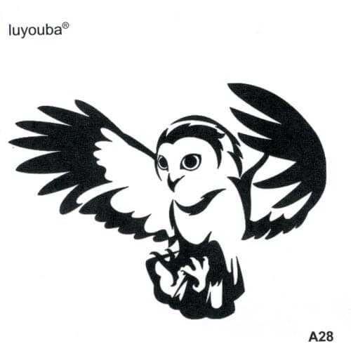 Night Owl Waterproof Temporary Tattoo Sticker Fake Tattoo Nighthawk Body Art The Flash Tatuagem Tatoos Temporarles For Women