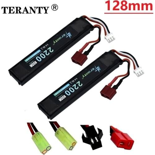 Upgrade 35C Max 50C 2S 2200mAh 7.4V Water gun Lipo Battery Mini Airsoft gun RC Quadcopters Cars Boats Toys Guns Battery 2Pcs/Set