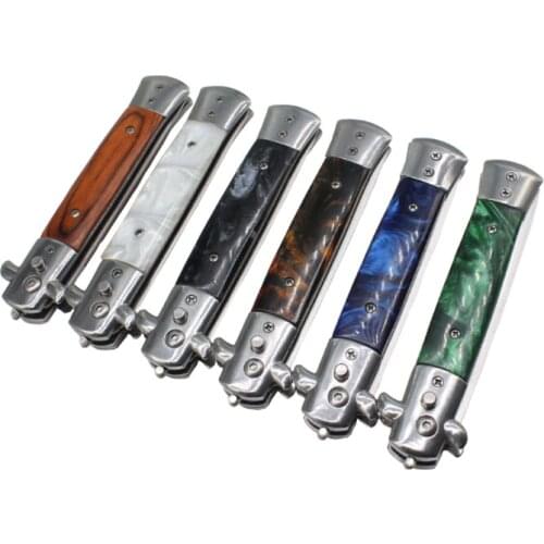 Pro Automatic Foldable Knife Comb Hair Trimmer butterfly Mens Pocket Comb stainless steel spring jump Brush Salon Beauty Tool