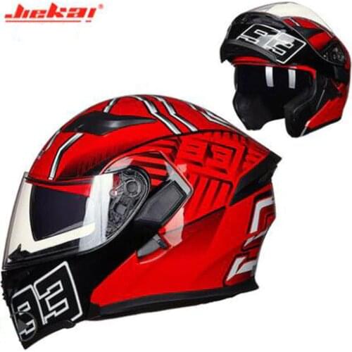 DOT Certification Flip Up Motorcycle helmet JK902 Full face with Dual lens moto racing helmet capacete motocicleta cascos casque