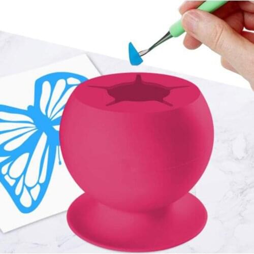 Silicone Suction Cup Manual Waste Bin DIY Handicraft Sewing Scrap Pieces Waste Storage Box Household Desktop Office Collector#38