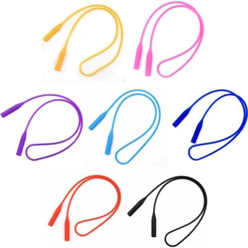 Newly 7pcs Silicone Eyeglasses Strap Glasses Sunglasses Sports Band Cord Holder Anti-slip Neck Lanyard for Reading Glasses