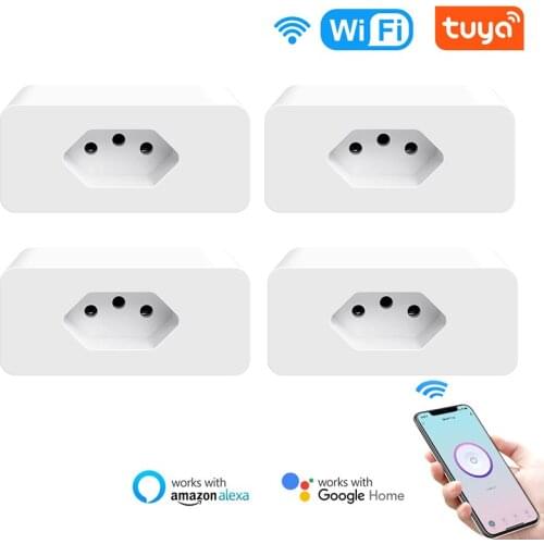 Smart Plug WiFi Socket BR 16A Power Monitor Timing Function Tuya SmartLife APP Control Works With Amazon Alexa Google Home