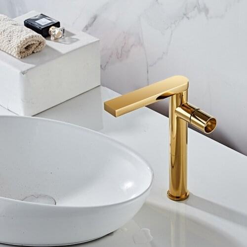 Bathroom Basin Solid Brass Faucets Matte Black Brushed Gold Chrome Basin Mixer Tap Bathroom Sink Faucet