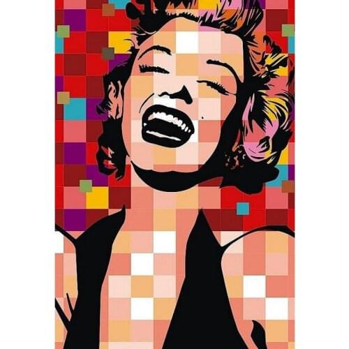 Modern handmade painting POP ART movie star Marilyn Monroe on oil canvas for living room dedor and wallpaper