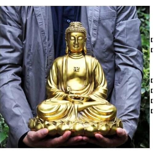 Special offer--TOP collection Home Decor Religious Shakyamuni figure of Buddha Buddhism Brass Decoration