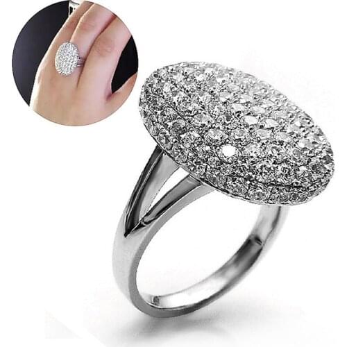GETNOIVAS Silver Color Twilight Breaking Dawn Bella Engagement Wedding Ring Gorgeous Rhinestone Inlay Women Rings Jewelry SL