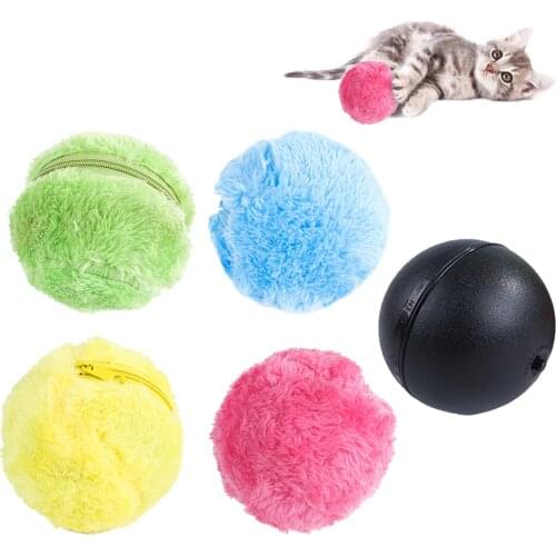 Magic Roller Ball Battery Powered Pet Electric Magic Roller Ball Automatic Chew Plush Toys Dog Cat Interactive Funny Toy
