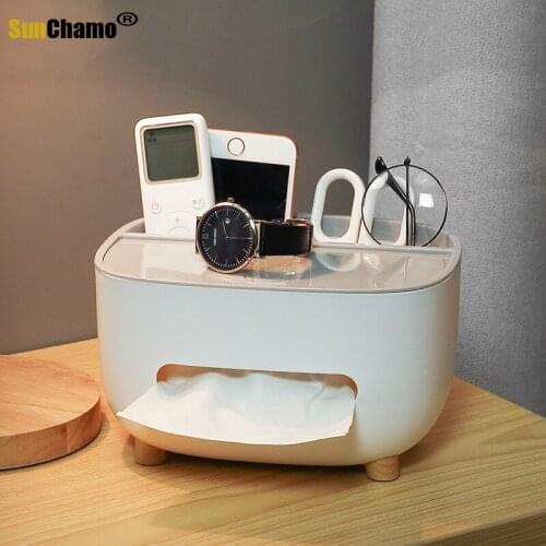 Drawer Household Living Room Dining Room Creative Lovely Simple Light Luxury Multi Function Remote Control Storage Tissue Box