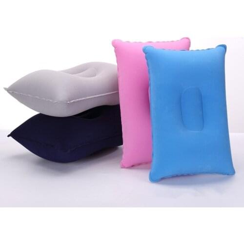 1PC Ultralight Foldable Travel Pillow Flocking+PVC Air Mattress Inflatable Mattress To Sleep Pillow Outdoor OU 050