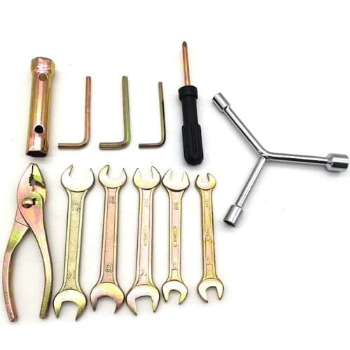 12PCS Motorcycle Wrench Tool Durable Compact Tool Kit with 2pcs Tool bag