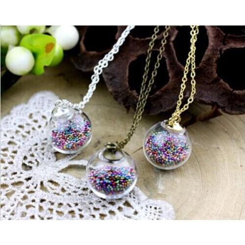 20 sets brass bronze 16mm 4mm open clear globe glass bottle pendant charm jewelry findings Glass Terrarium Globe necklaces