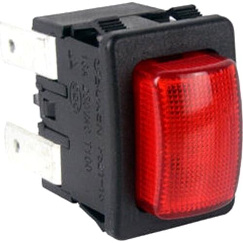 5pcs Red 4 Pins Rocker Switch PS21-16 Electrical Touch Switch 250V 15A On Off Push Button with Light 21*15*31mm